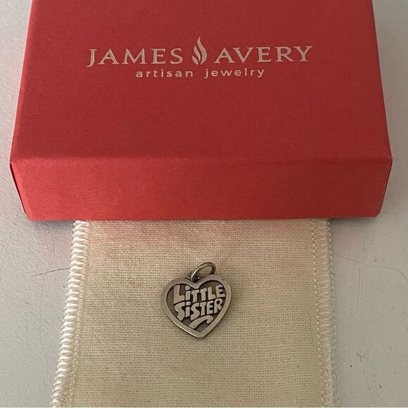 James Avery "Little Sister" Heart Charm - Picture 1 of 3